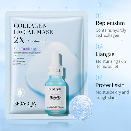 💧BIOAQUA Collagen Facial Mask – 2X Moisturizing.
